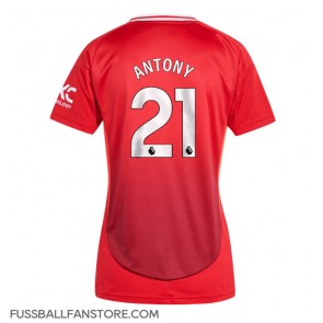 Manchester United Antony #21 Replik Heimtrikot Damen 2024-25 Kurzarm